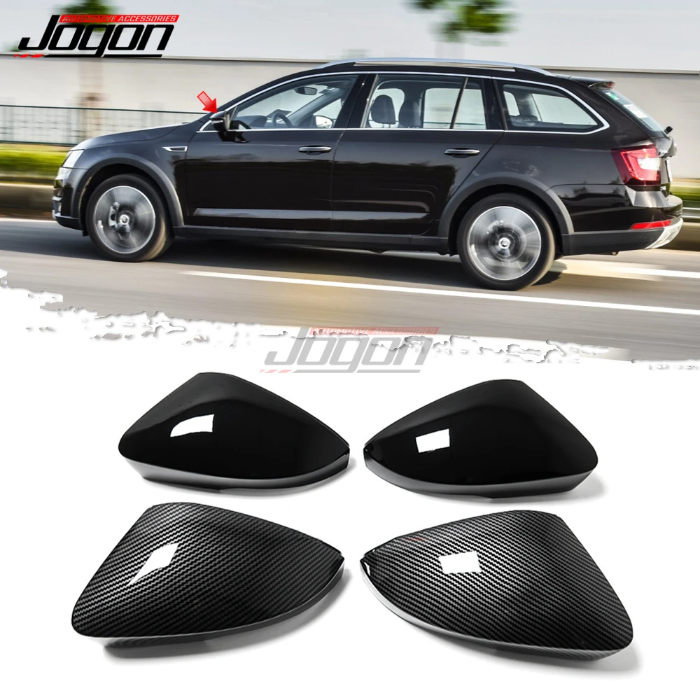 Carbon Look Side Wing Rear View Rearview Mirror Cap Cover Trim Side Mirror Case Shell For VW Volkswagen T-Roc T ROC 2018 2019