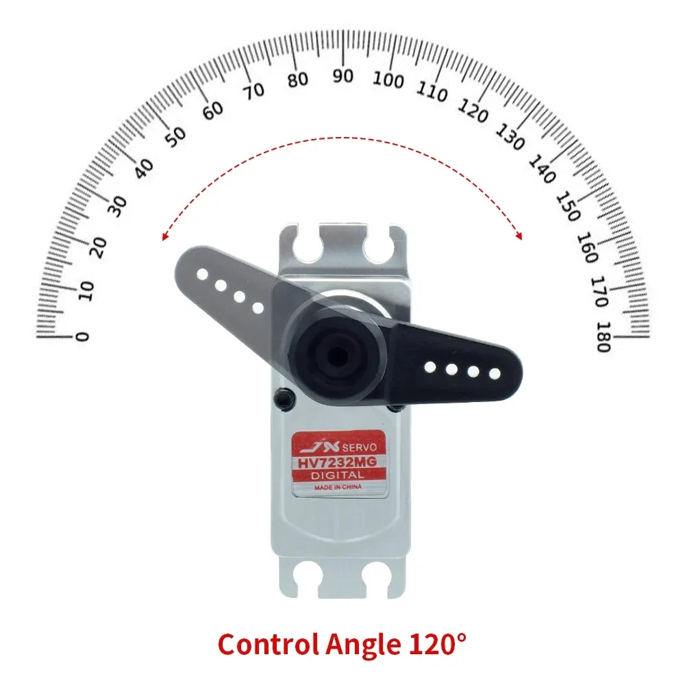 JX PDI-HV7232MG PDI-HV7246MG 32KG 46KG Big Torque High Precision HV Full CNC Coreless Standard Servo For RC Helicopter DIY Parts