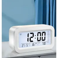 Desktop Table Clocks for Home Office, LED Digital Alarm Clock, Electronic Digital Alarm Screen, Backlight Snooze Calendar Clock