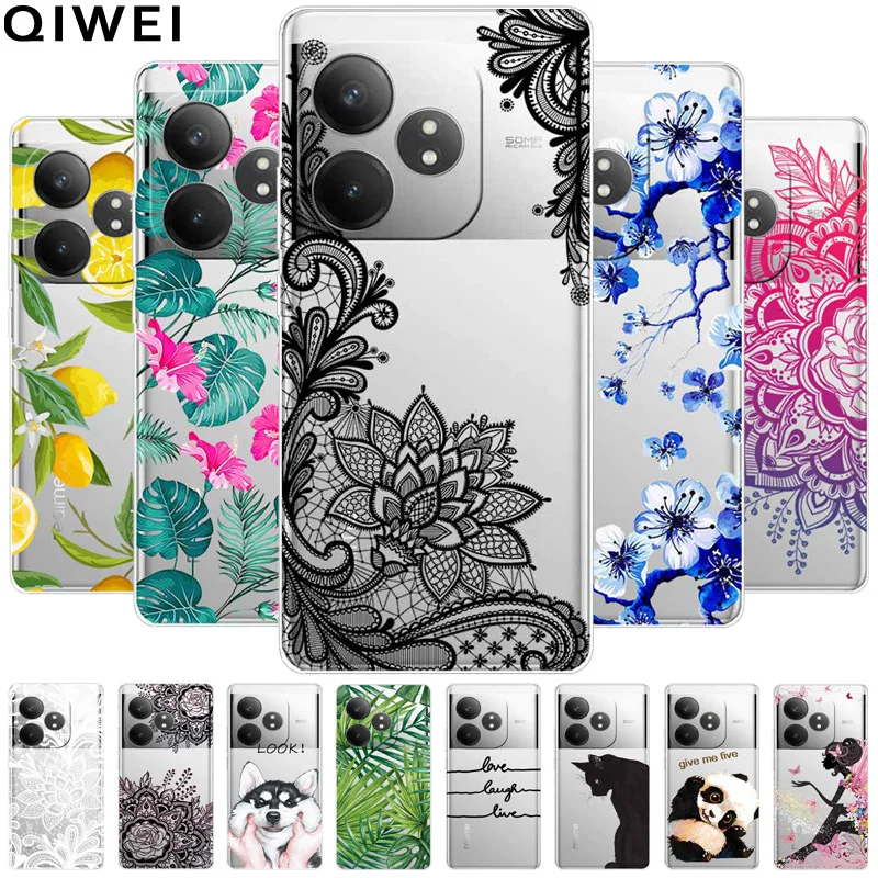 For Realme GT 6 GT6 Case 6.78'' Transparent Cute Soft Silicone TPU Back Cases for Realme GT 6T 5G Phone Cover Clear Coques 6 t