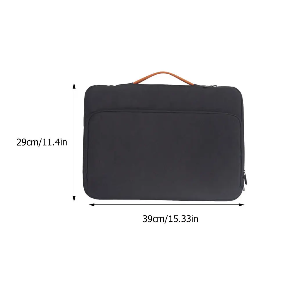 1 قطعة حقيبة كمبيوتر محمول للأعمال مقاومة للماء حقيبة محمولة خفيفة الوزن لأجهزة الكمبيوتر المحمول والكمبيوتر المحمول وحقيبة تخزين المستندات باللون الأسود