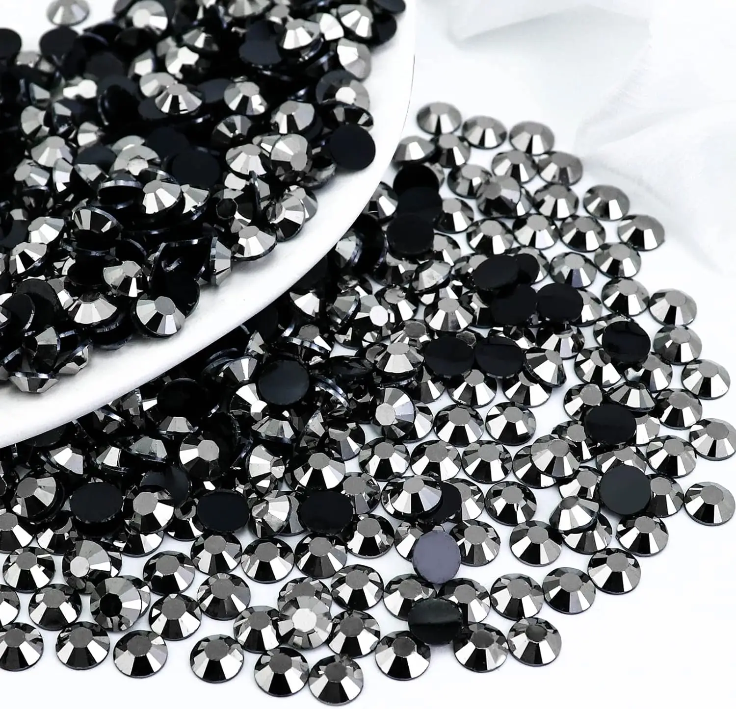 

Black Grey Flatback Resin Jelly Rhinestones 2mm 3mm 4mm 5mm 6mm Drill Faux Gems Bead for Crafts DIY Nail Art Charms Supplies