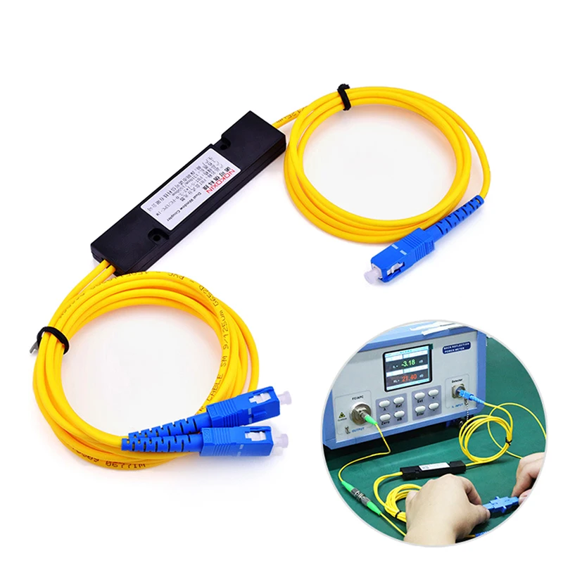 1Pc 1x2 FTTH Fiber Optic Splitter 1 Point 2 Fiber Optic Splitter Box Tapered 1 To 2 Splitter Box SC/APC Computer Accessories
