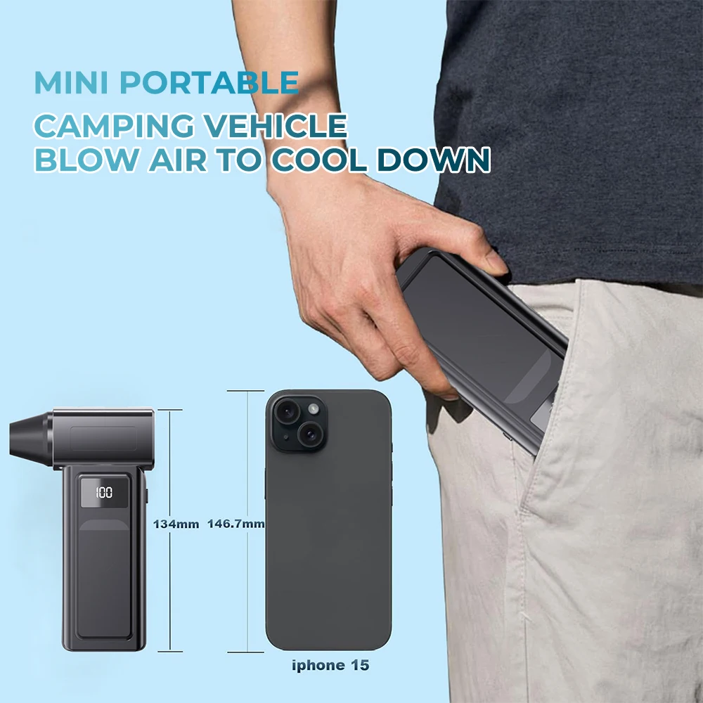 

Turbo jet fan 350000 RPM turbofan, brushless motor, powerful Built in two 21700 batteries