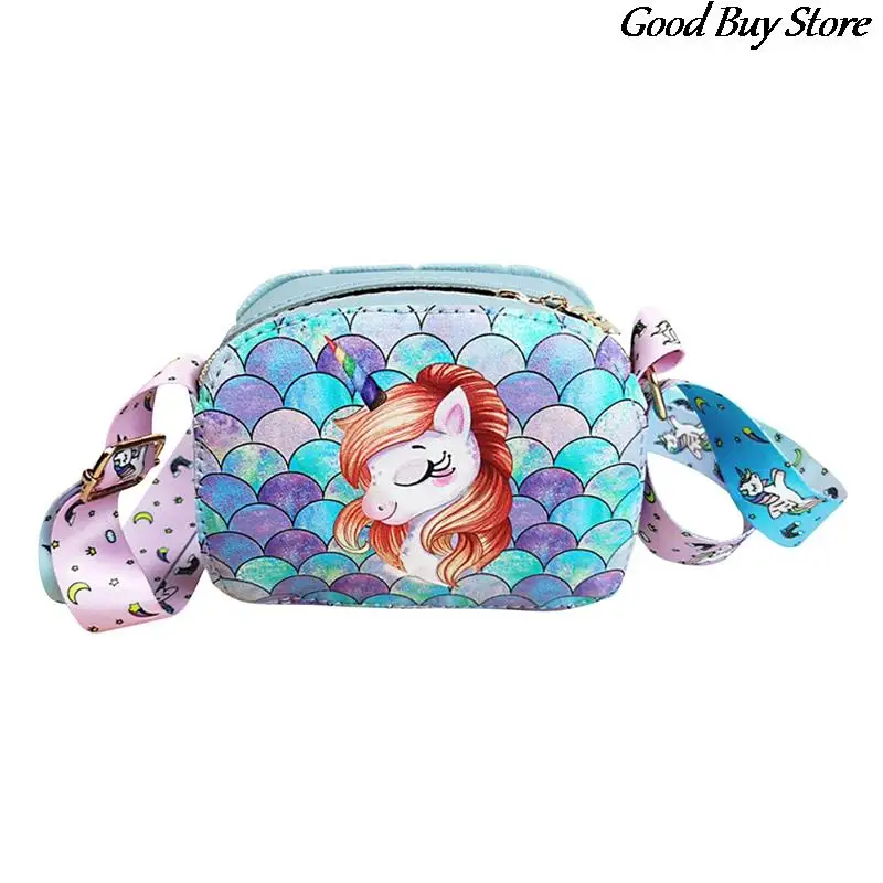 Bambini squame di pesce borsa a tracolla bambini borse Creative Princess Party Mini borsa a tracolla ragazze unicorno paillettes borse 2023