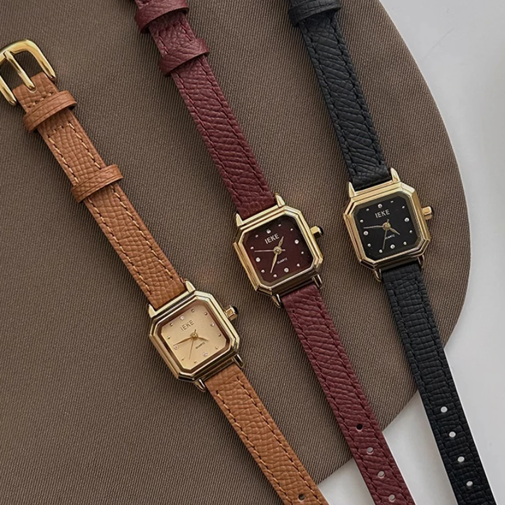 Fashion temperament minimalist luxury square dial strap with quartz women's watch
