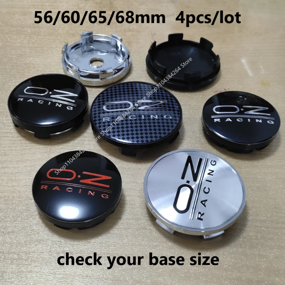4 Stück 56/60/65/68 mm Radnabenkappen für OZ O.Z Racing Sport mit Logo Emblem Abzeichen Radkappe Modifizieren Zubehör