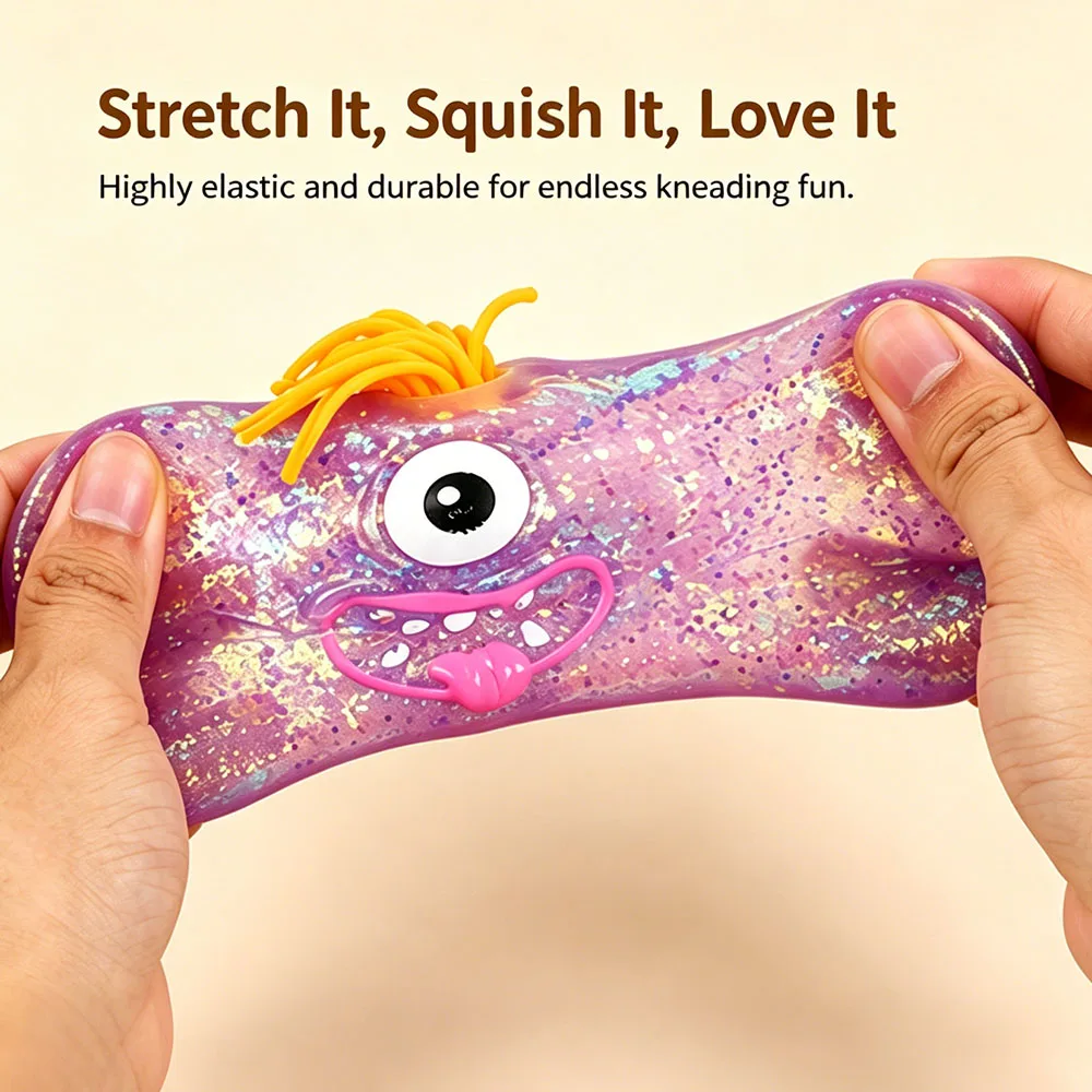 Kawaii Maltose Monster Squishy Silicone Squeeze Anxiety Vent Aesthetic Room Desk Decor Ornament Surprise Party Favor Prop view 2