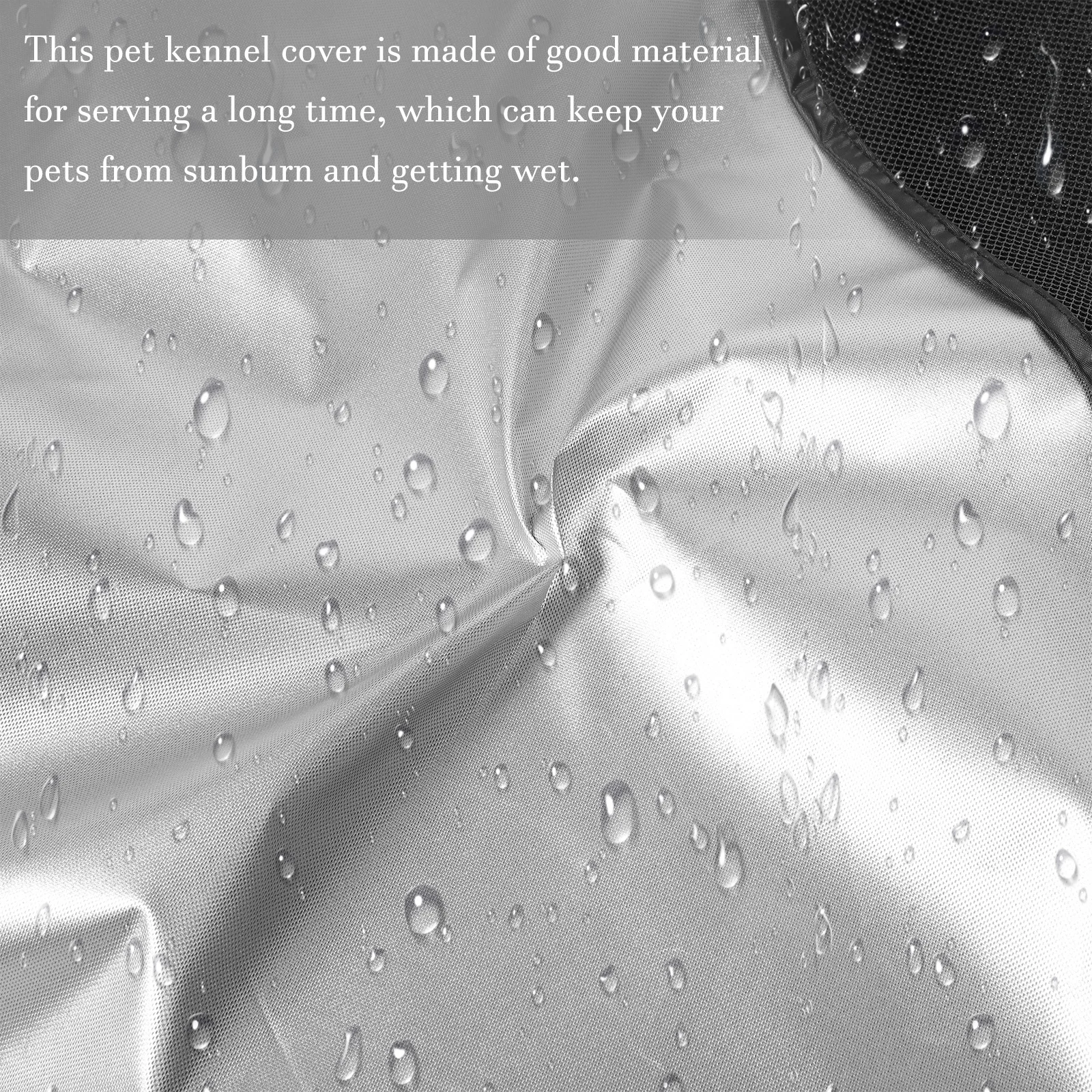 Copertura per cuccia per animali domestici 10x10 Parasole impermeabile Copertura per cassa per cani Box per interni ed esterni Protezione per tetto Gabbia per animali domestici Riparo antipioggia