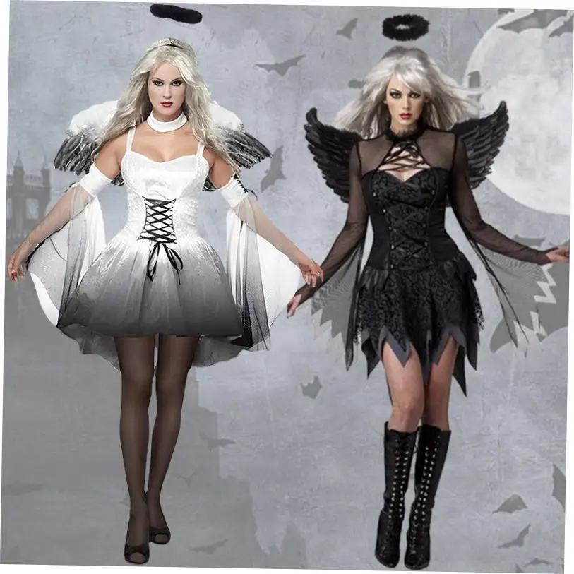 

Костюм на Хэллоуин с крыльями ангела, косплей, жемчуг, женский традиционный костюм, сценическое представление, ханьфу, древний китайский доктор