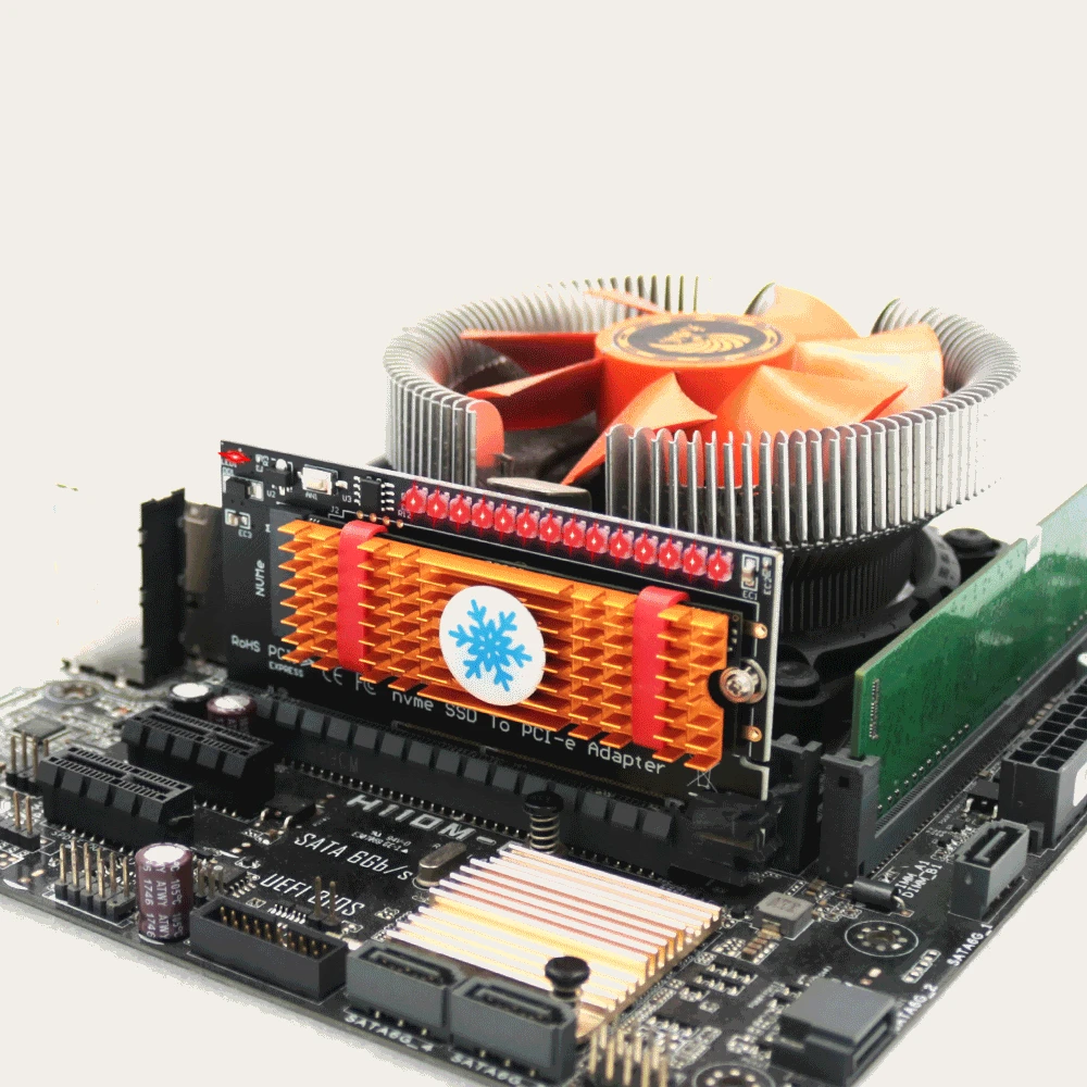 M.2 NVME SSD to PCIe 3.0 Riser Card NVME SSD PCI Express X4 X8 X16 Adapter for Desktop PC PCI-E GEN 3 Full Speed for Chia Mining