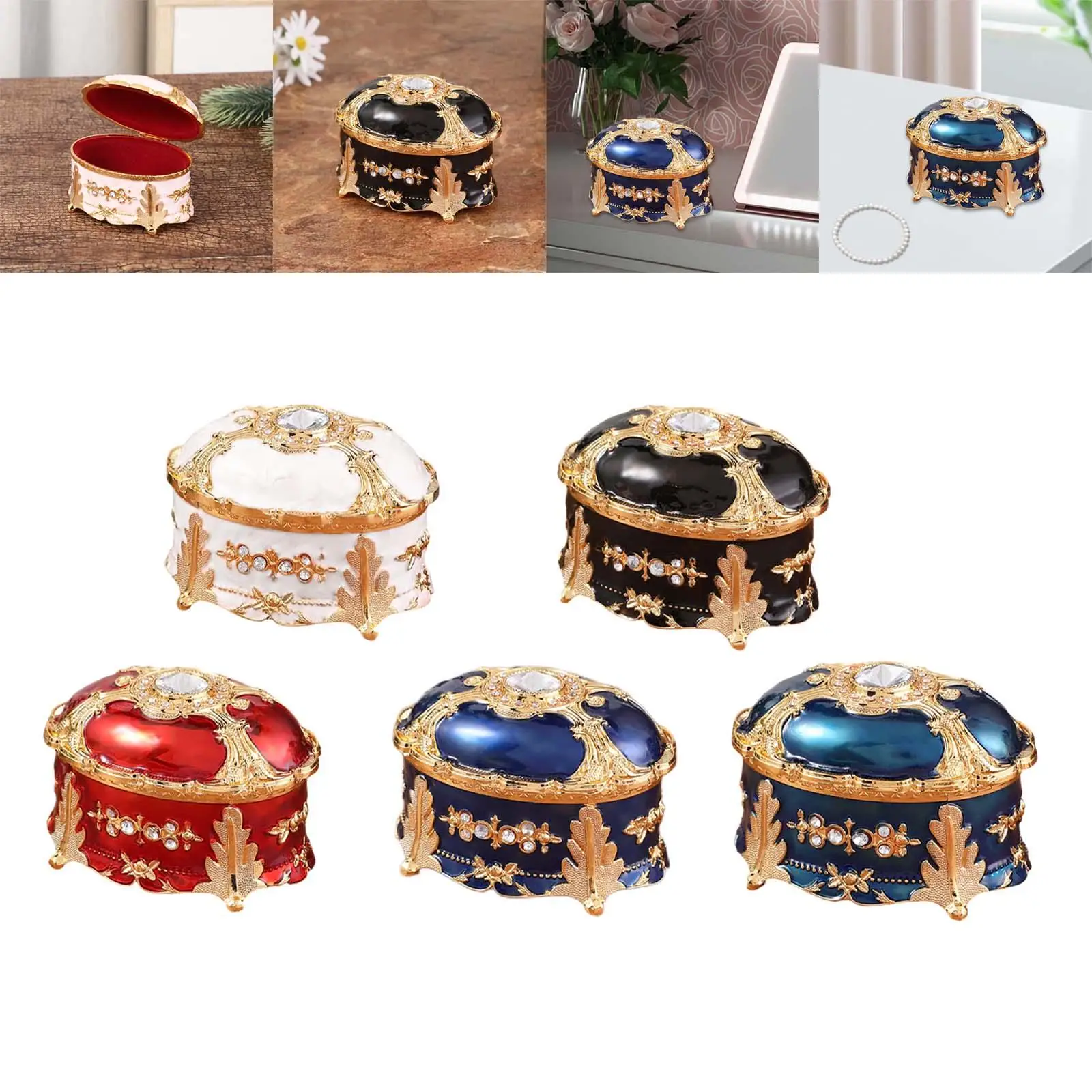 

Скандинавский винтажный органайзер для шкатулки для драгоценностей, подарочная коробка на память с цветочной гравировкой