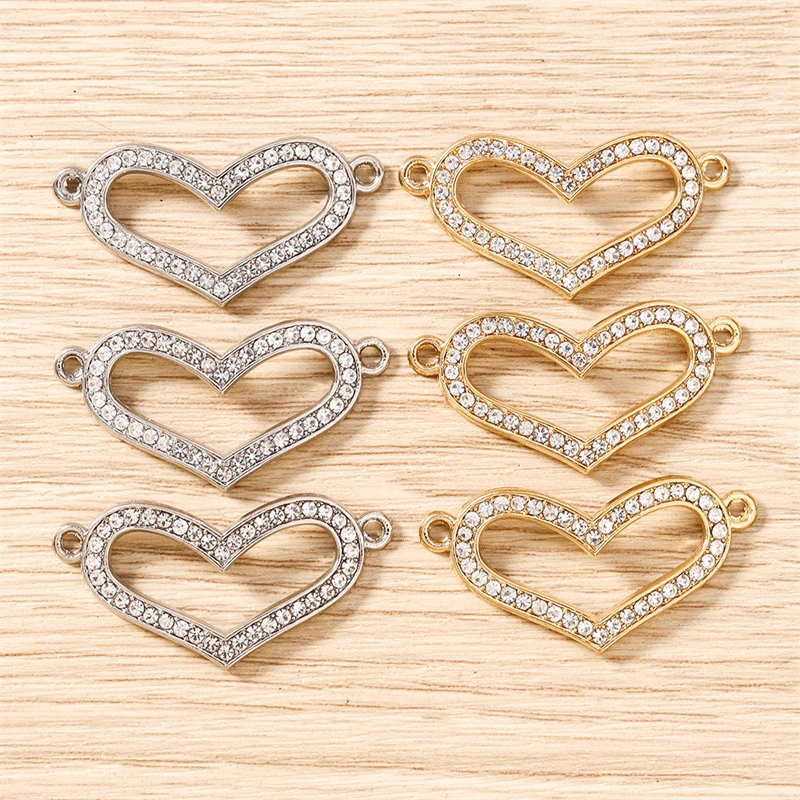 10 Stück Niedliche Metall-Herzanhänger für die Herstellung von DIY-Armbändern, Halsketten, Ohrringen, Handgemachtem Kunsthandwerk und Schmuckzubehör – Detail 9