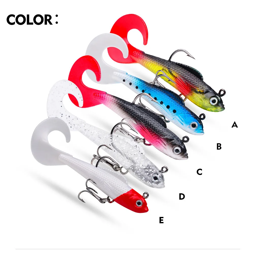 

1Pcs Lead Head Silicone Soft Lure Fishing Jig Wobbler Swimbait 9.5cm 9.5g Isca Artificial Bait Carp Bass Fish Pesca Tackle