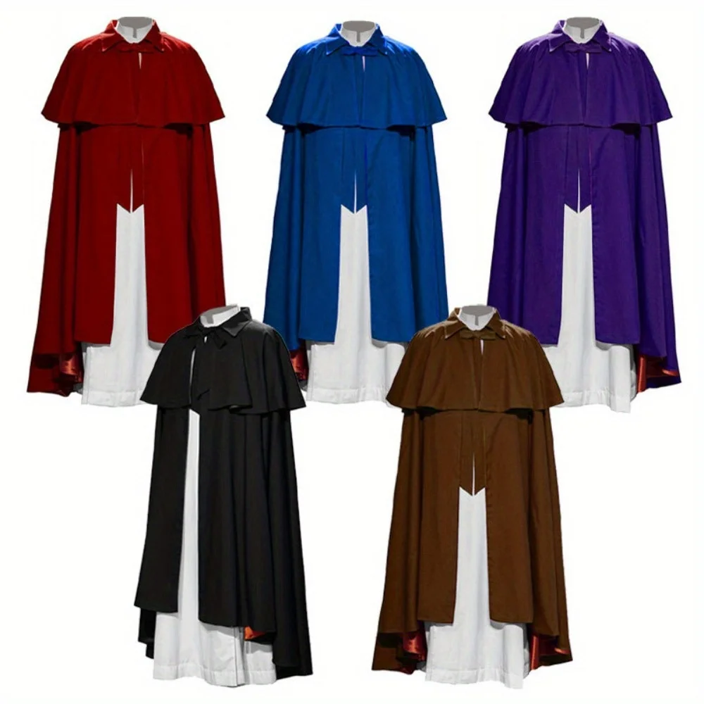 

Новая средневековая накидка гвардии: потрясающий косплей на Хэллоуин, незаменимый, надуваемый в стиле Ренессанс