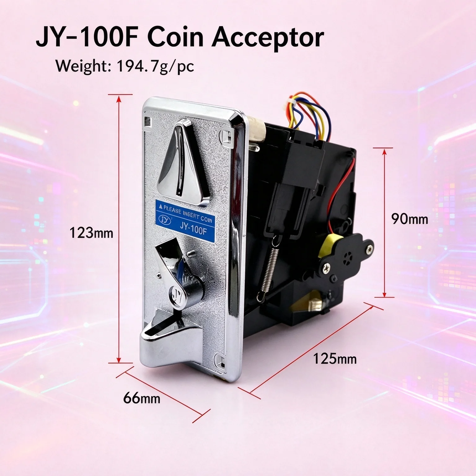 Arcade Coin Operator Coin Acceptor Token Selector Supports Vending Machine Doll Machine Arcade Machine Model 100F