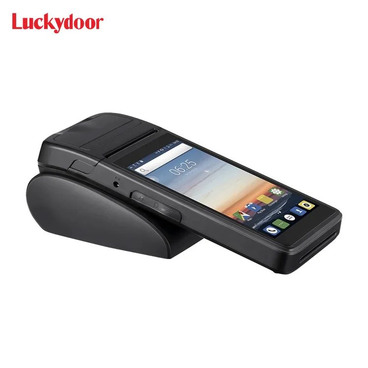 Luckydoor M500 Pda Android Handheld Pda Barcodescanner Mobiele Terminal Android Met 58Mm Bonprinter