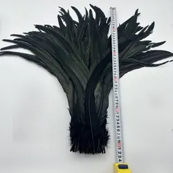 Rooster Tail Feather 45-50CM Black Color Carft Cock Feathers