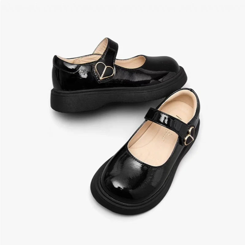 Girls Soft Sole Mary Jane Leather Shoes 2026 Spring Autumn New Style Versatile Student Performance Loafers