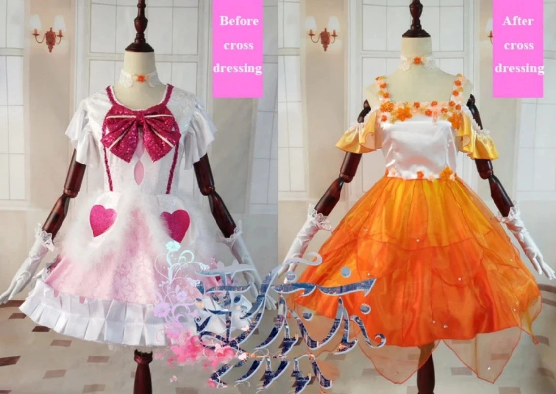 COSER TRIBE Anime Lovelive! Kousaka Honoka/Sonoda Umi Game Transformable Dress Uniform Cosplay Costume Party Outfit Custom-made