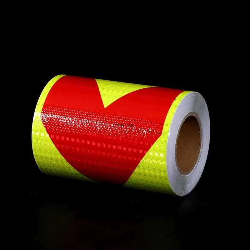 20cmx5m Arrow Reflective Tapes Fluorescent Red Adhesive Stickers Waterproof Warning Safety Reflection Film Reflectors For Things