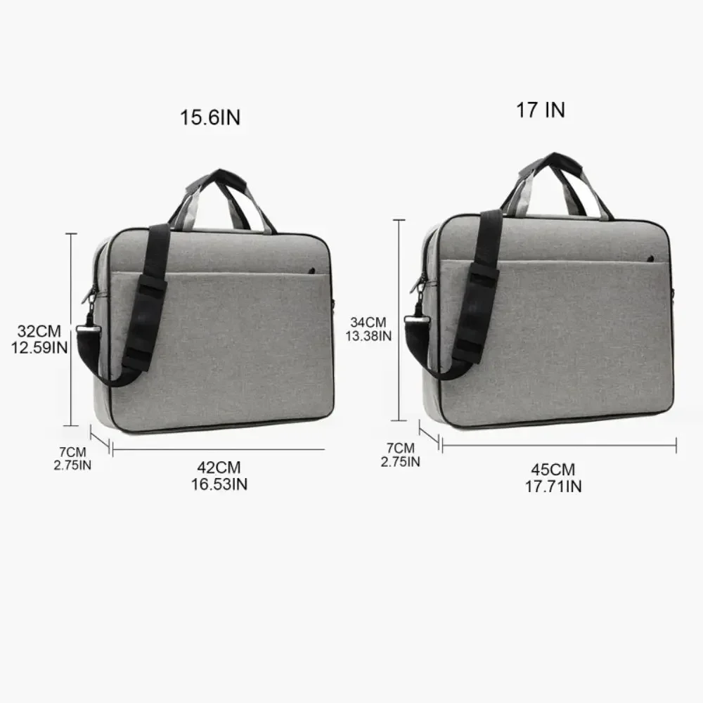 Bolsa para laptop de grande capacidade, capa protetora à prova de choque para laptop de 15,6 17 polegadas, alça de transporte para Lenovo/HP/Dell/Asus/Samsung