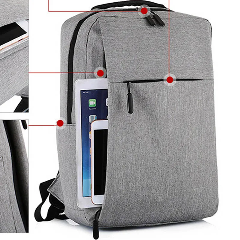 Backpack New Simple Usb Rechargeable Backpack Men Casual Business Computer Bag 2023