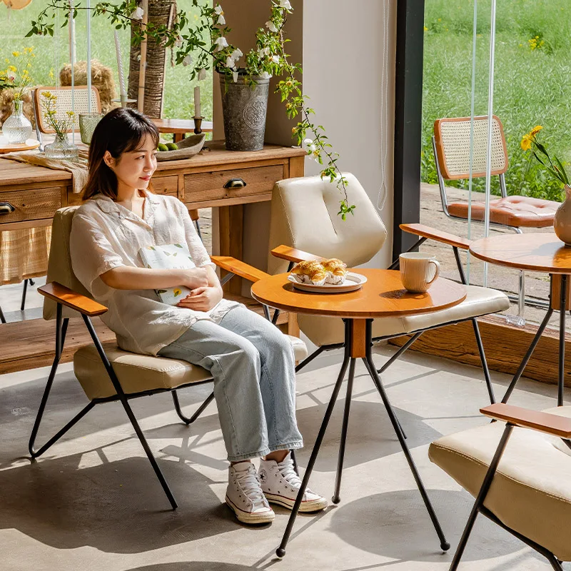 

Cafe Vintage Coffee Chair Industrial Style Retro Lounge Chair Office Reception Sofa Internet Celebrity Leisure Chair