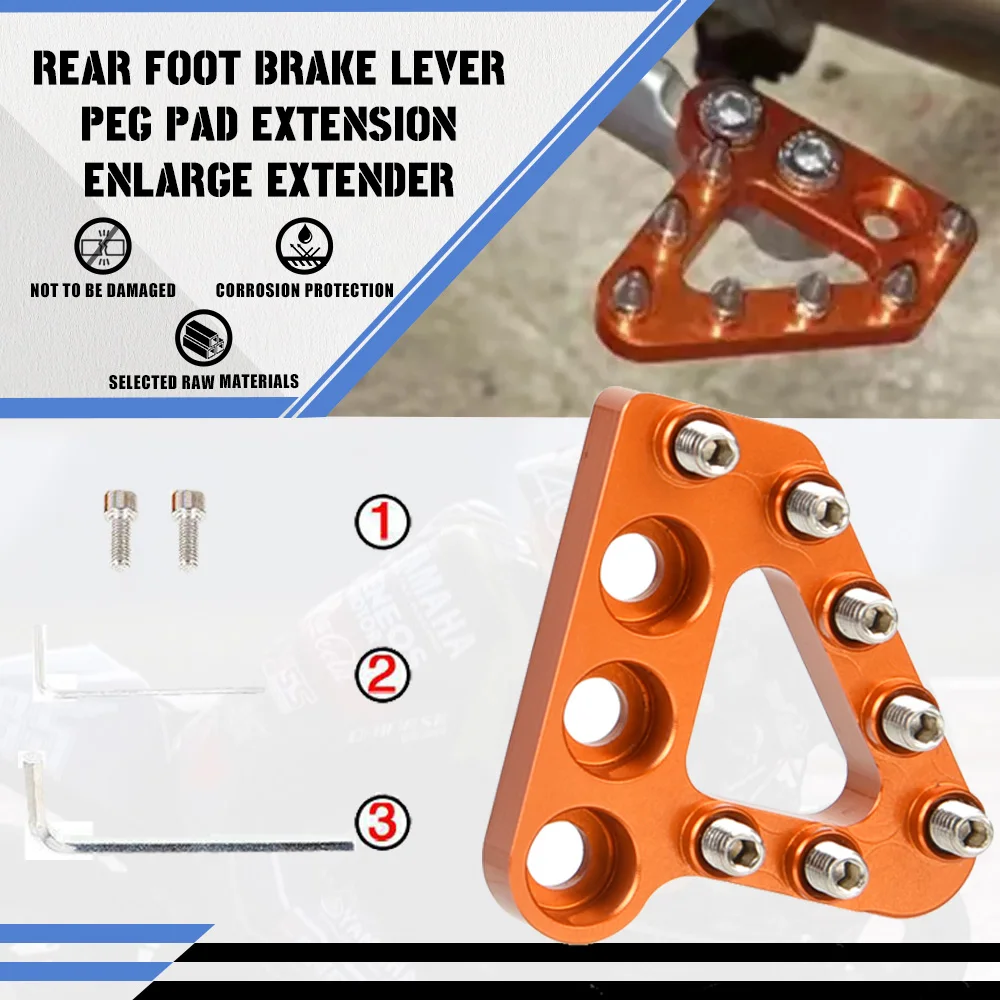 

Rear Foot Brake Lever Peg Pad Extension Enlarge Extender FOR 690 DUKE SUPERMOTOR SMC 950 SUPERENDUROR 950 990 ADVENTURE S ADV