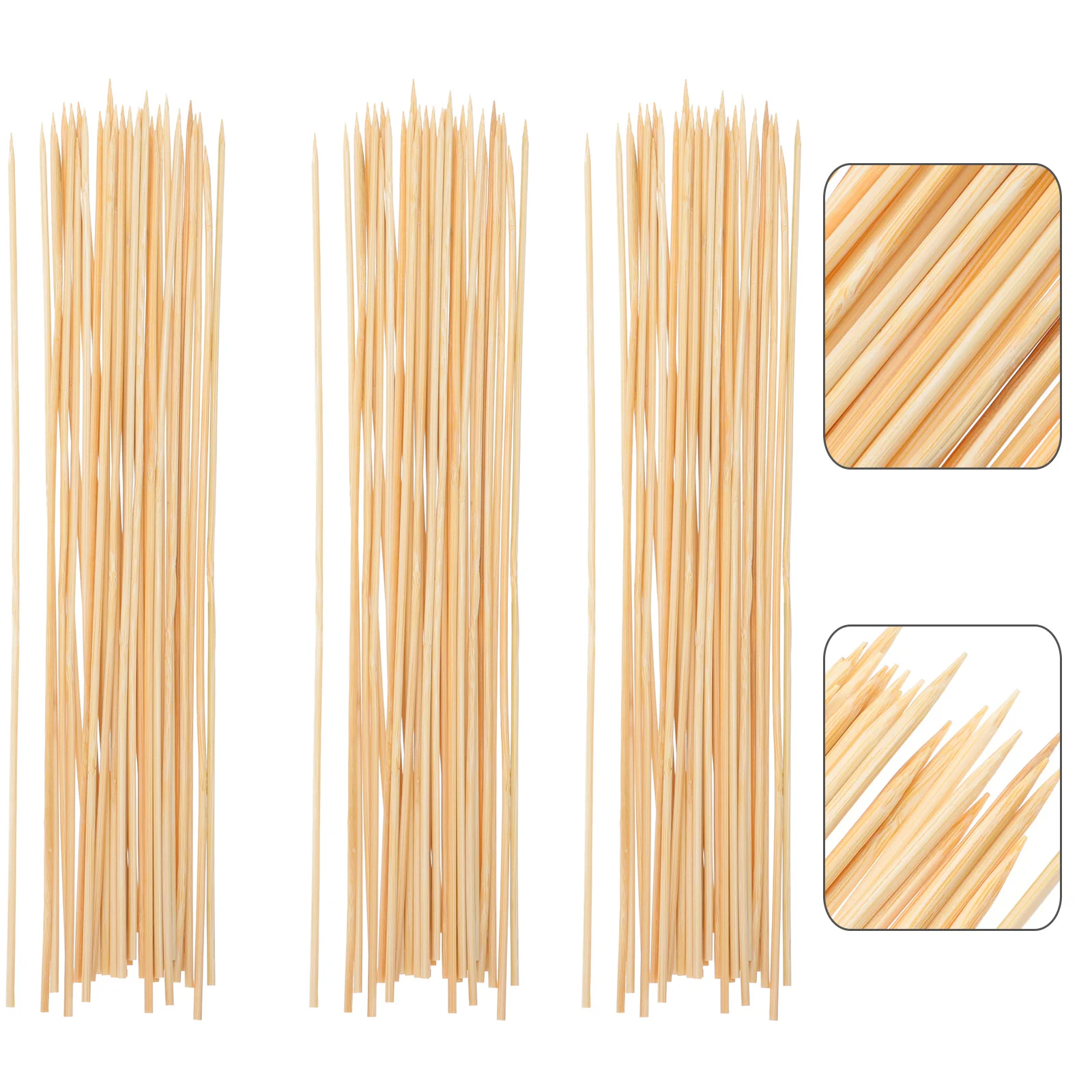 

210Pcs Bamboo Barbecue Skewers Polished Roasting Sticks Food Picks Multipurpose Grill Supplies