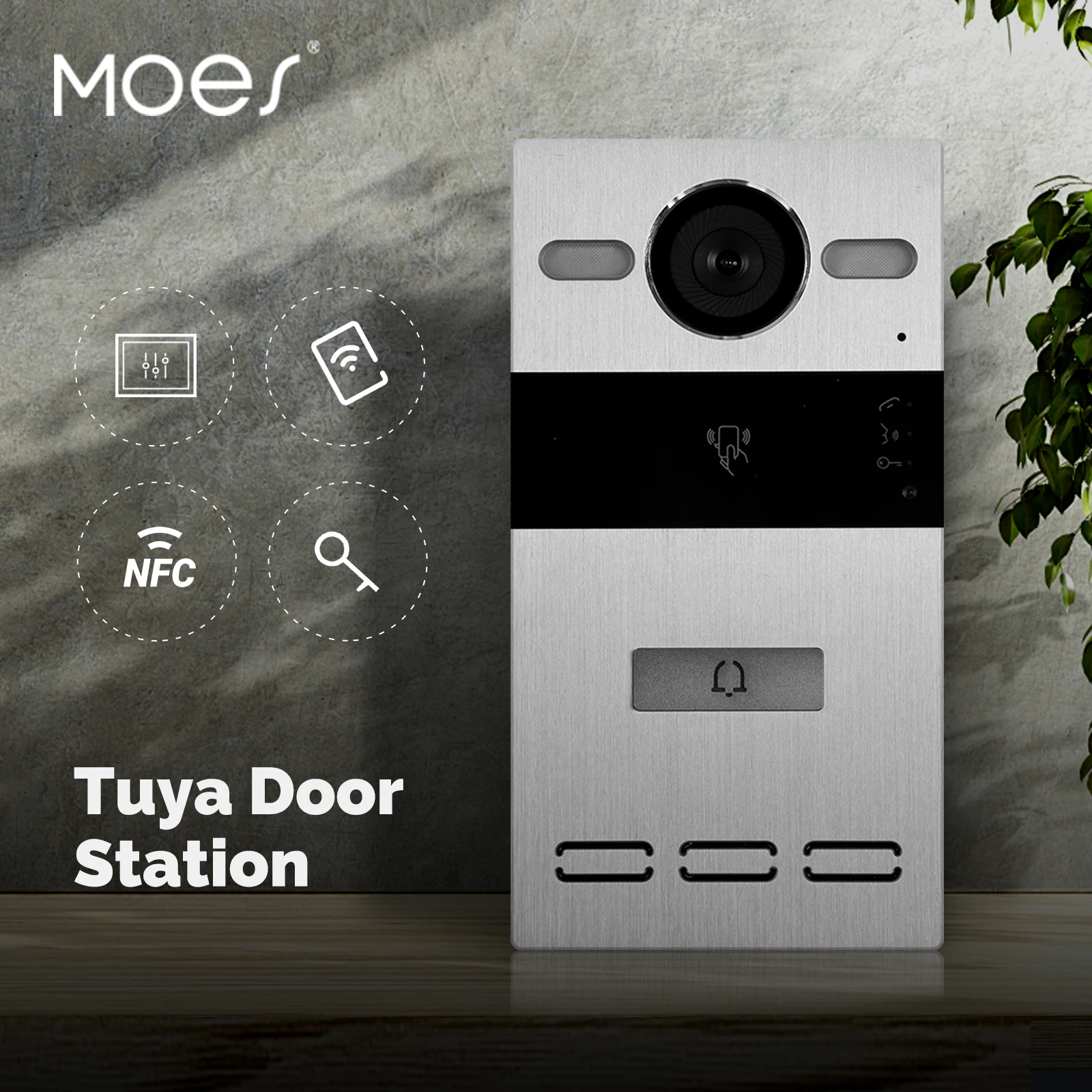 

MOES Tuya Access Control System Door Station Intercom Unlock Door Electronic Gate Opener Work With 10.1Inch Center Control Panel