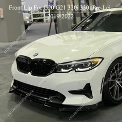 3pcs Front Bumper Diffuser Lip For BMW 3 Series G20 G21 320i 330i Pre-Lci 2019-2022 Car Chin Splitter Spoiler Guard Body Kit