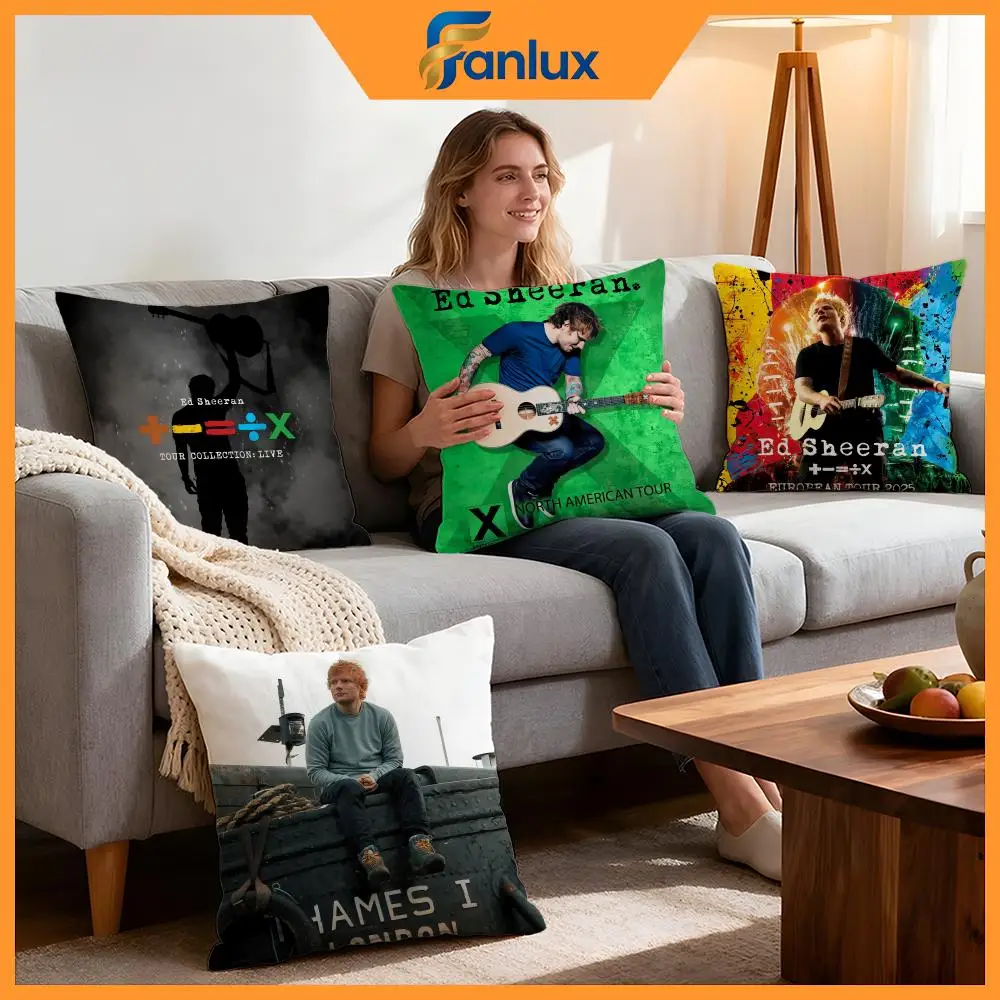 Singer Ed Sheeran Cushion Cover 4Pcs Decorative Covers Soft Cushion Case for Sofa Couch Decor 40x40 45x45 Pillowcases