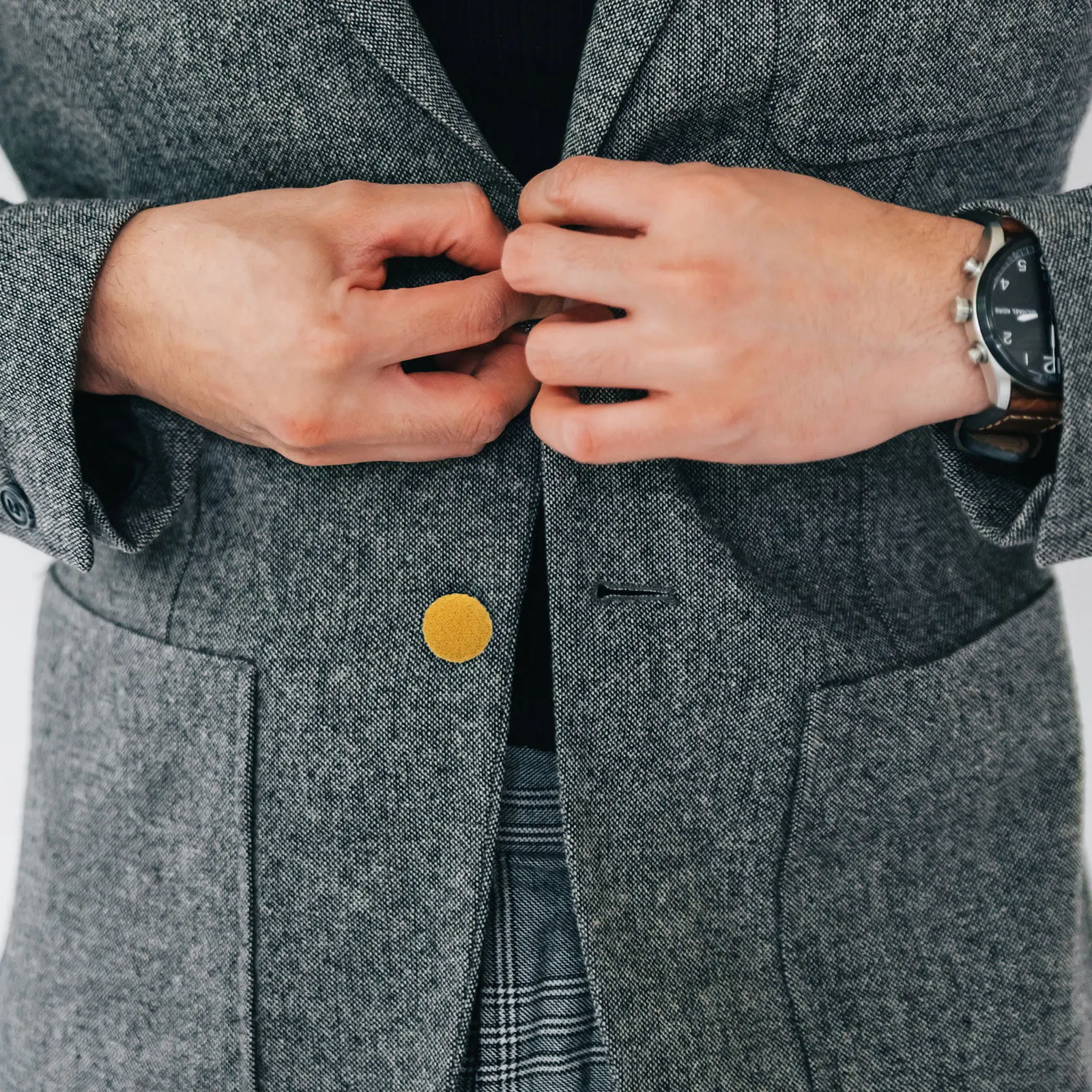 

50pcs Woolen Coat Buttons: Round Fabric Covered Buttons For Coats Suits Sweaters Large Shank Sewing Replacement Buttons