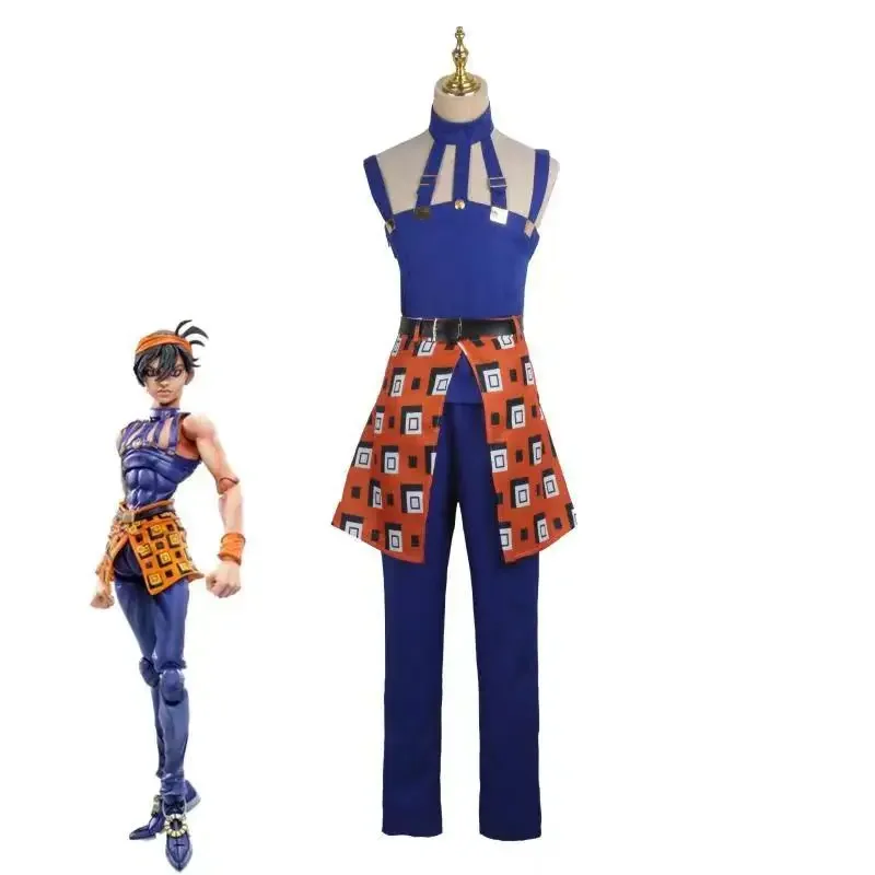 JoJo's Bizarre Adventure Anime Fantasias de Cosplay para Mulheres, Trish Una Cujoh Jolyne Narancia Ghirga, Halloween Party Clothes