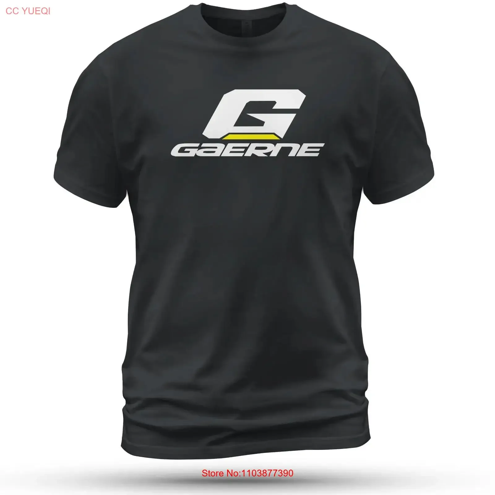 Camiseta Gaerne com Logo Engraçada Tamanho S a 5XL Fabricada nos EUA Vintage Lavada Roupa Masculina Designer Gráfica Casual Moda Elástica