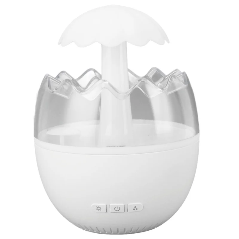 

Увлажнитель воздуха Raindrop Aroma с дизайном «капля воды», 450 мл, 7-цветная ночная подсветка, USB Type-C, таймер на 5 часов, регулируемая подача пара, белый