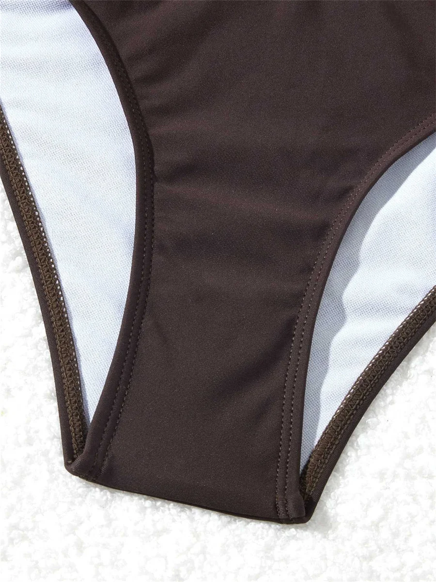 Set bikini da 3 pezzi Costumi da bagno femminili 2025 Costume da bagno sexy a fascia Halter Costume da bagno Cvoer ups Beach Maxi Dress Gonna lunga