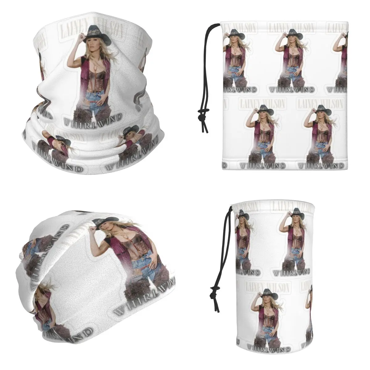 Lainey Wilson - Country's Cool Again Portrait Bandana Neck Gaiter Printed Face Scarf Running Face Mask For Men Women Adult