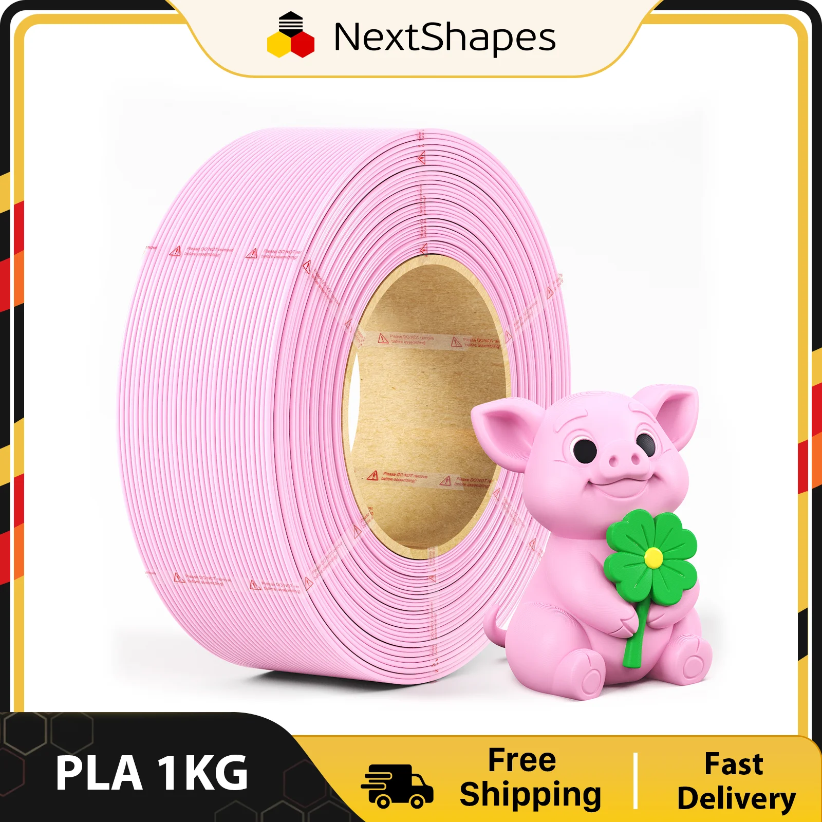 NextShapes PLA  Filament 3D Printer Filament 1.75mm±0.02mm 1KG/Roll Reusable Spools Compatible with Bambu Lab A1 Printer