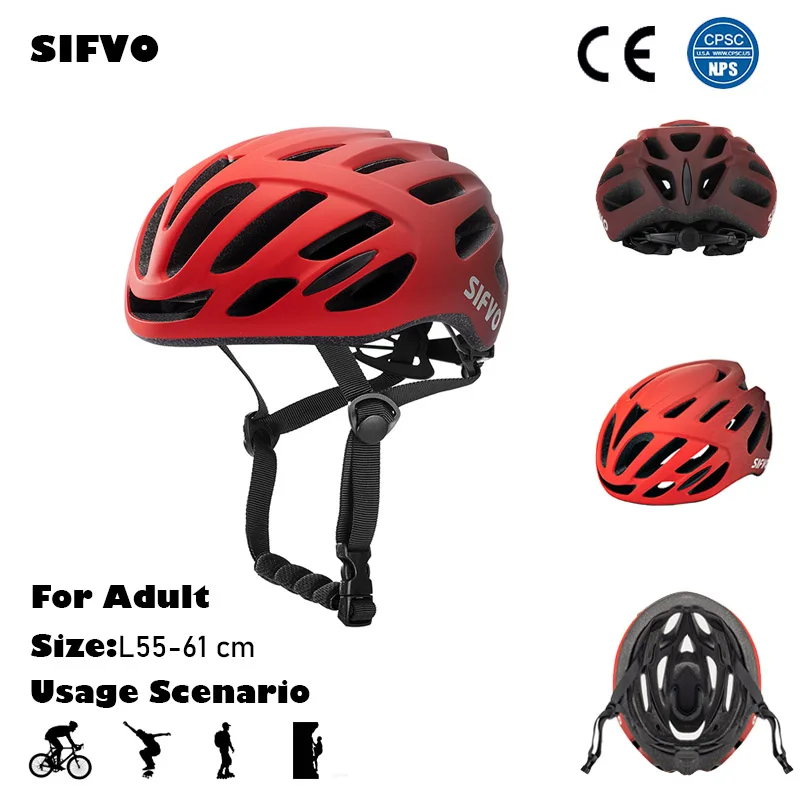 SIFVO Adult Men Women Road bicycle Helmet  PC+EPS Safe Lightweight Comfortable Breathable Safety Cap Mountain Biking Helmet