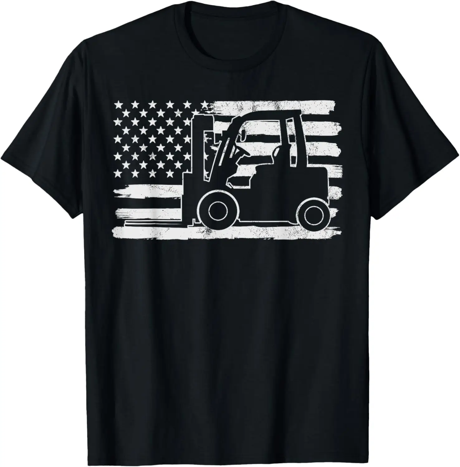 

4th Of July Forklift Driver USA US Flag States Vintage T-Shirt