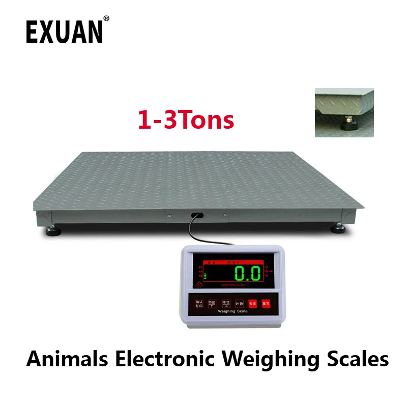 

0.6 x 0.8 M 3 Tons Industrial Digital Scale Commercial Electronic Weighing High Precision Weighbridge For Livestock Weighing