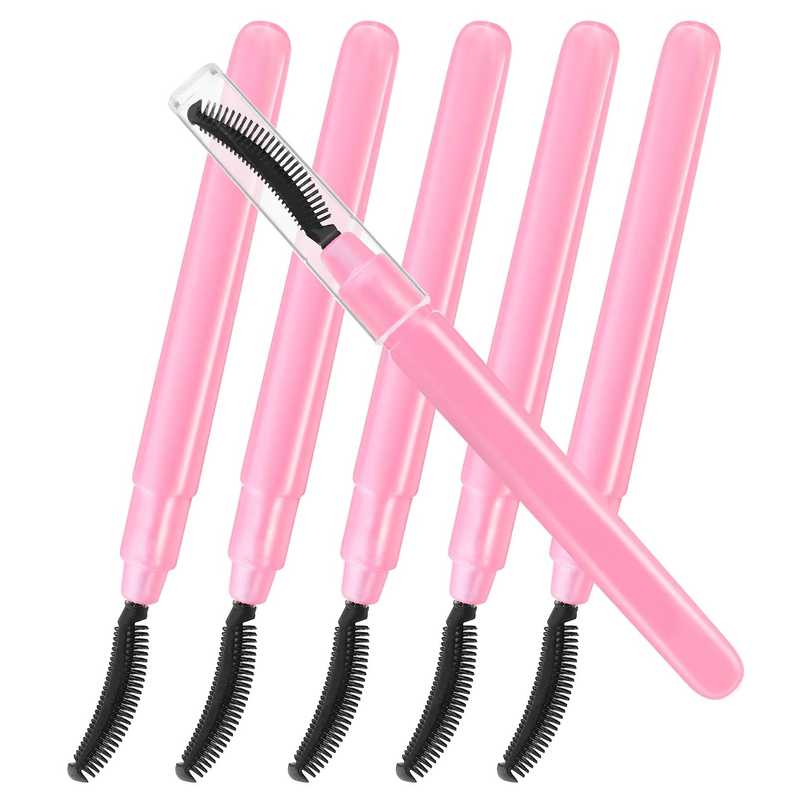 6 Pcs 브러쉬 소프트 실리콘 강모 여행 마스카라 W 메이크업 도구 래쉬 브로우 리프트 애플리케이터 빗 휴대용 👋