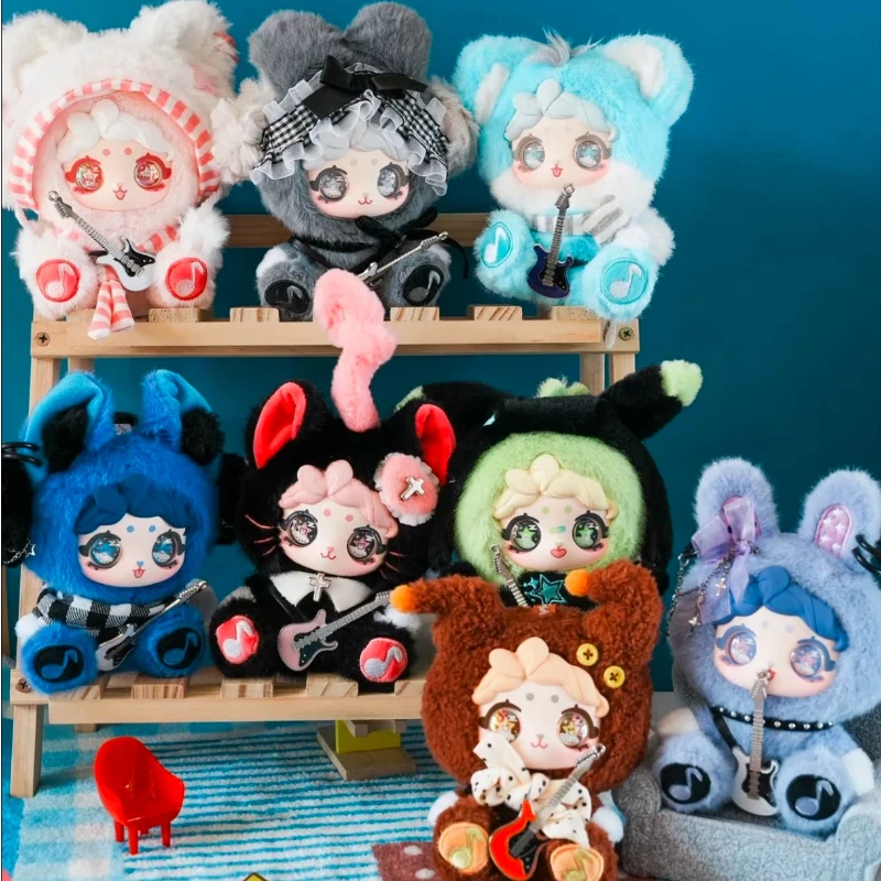 

Оригинальная серия Pengpeng Brown Sugar Band: коллекционная игрушка-брелок в слепой коробке, милый кукольный брелок для сумки, подарок на день рождения, таинственная коробка