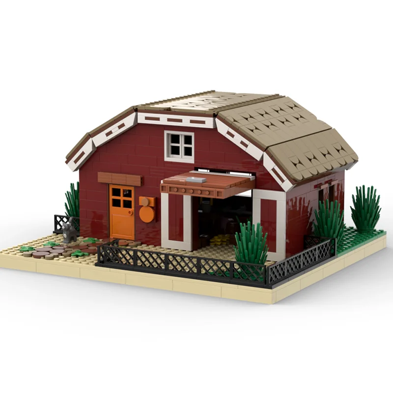 Mittelalterliches Haus Moc Bausteine Stardew Valley Scheune Modell Technologie Ziegel DIY Spiel Modell Montage Bau Spielzeug Geschenke