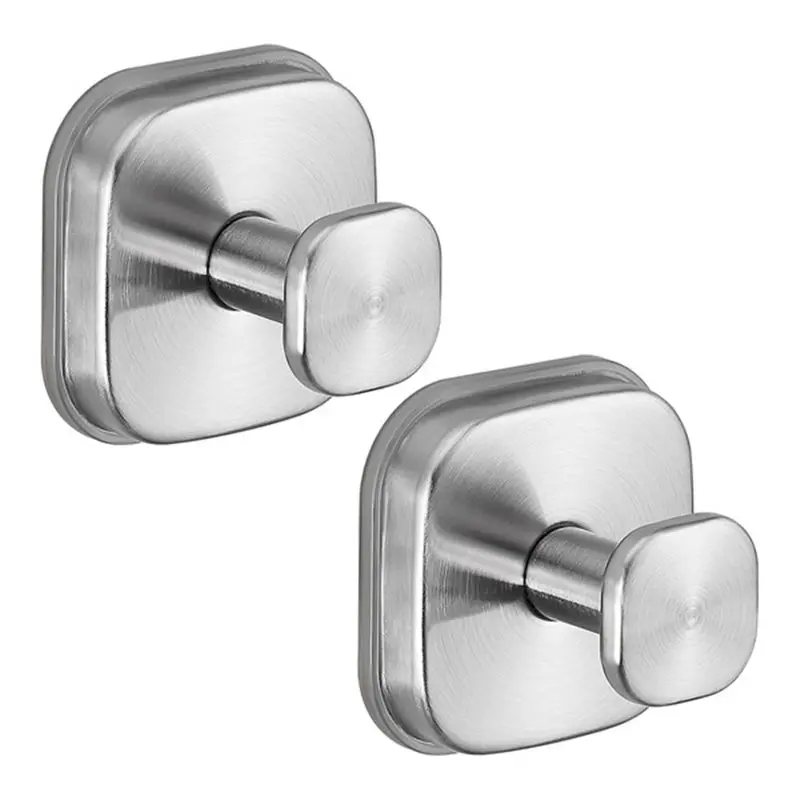 

AT43-Reusable Suction Cup Hooks Heavy-Duty For Towels, Robes Loofahs& Wreaths-No Drill Mounting On Glass, Tile 2Pack