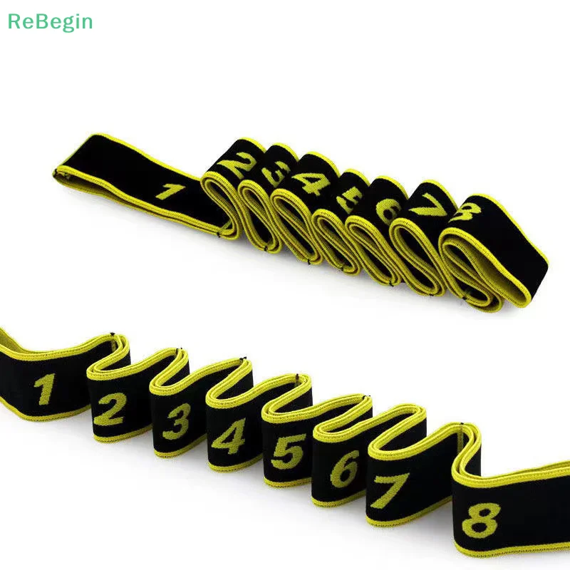 8-segment Number Belt Yoga Segment Stretch Belt High Elastic Yoga Auxiliary Stretching Belt Dance Belt Tension Belt