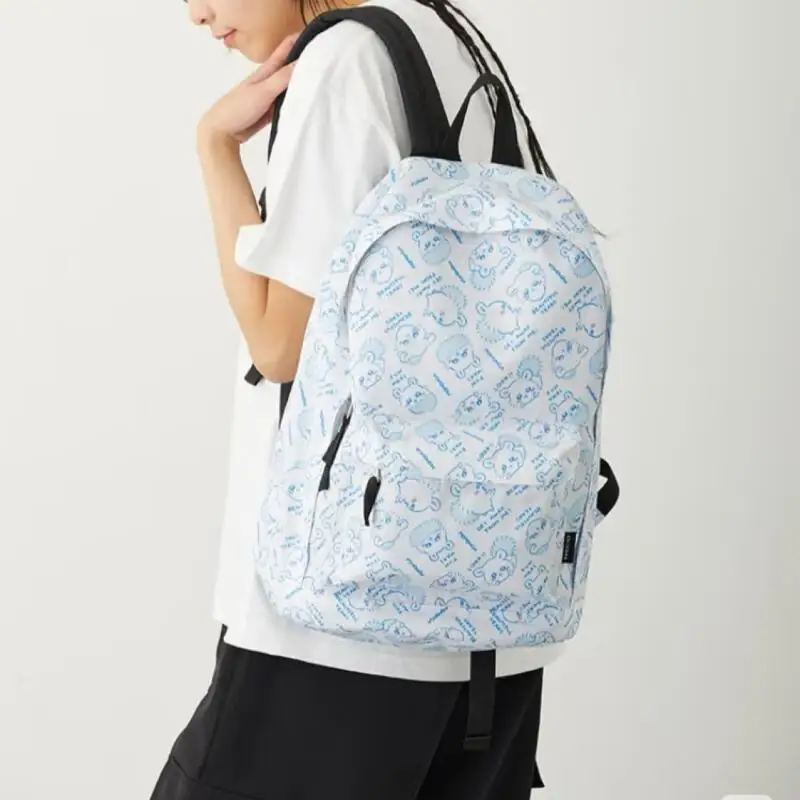 Chiikawa Travel Bag Cartoon Cute Printing Backpack Large Capacity Girl Anime Female Student Backpack Lightweight Waterproof