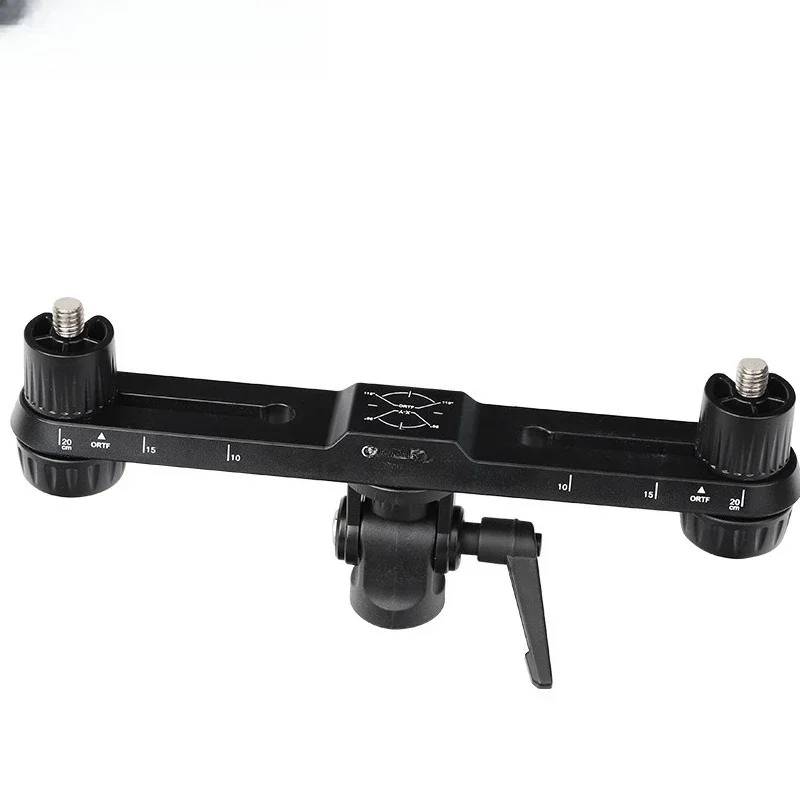 MS02 Stereo Recording Dual Microphone Pole Stand Microphone with Scale Stand